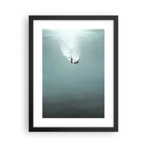 Affiche dans un cadre noir - Poster - Dans les bras de l'océan - 30x40 cm