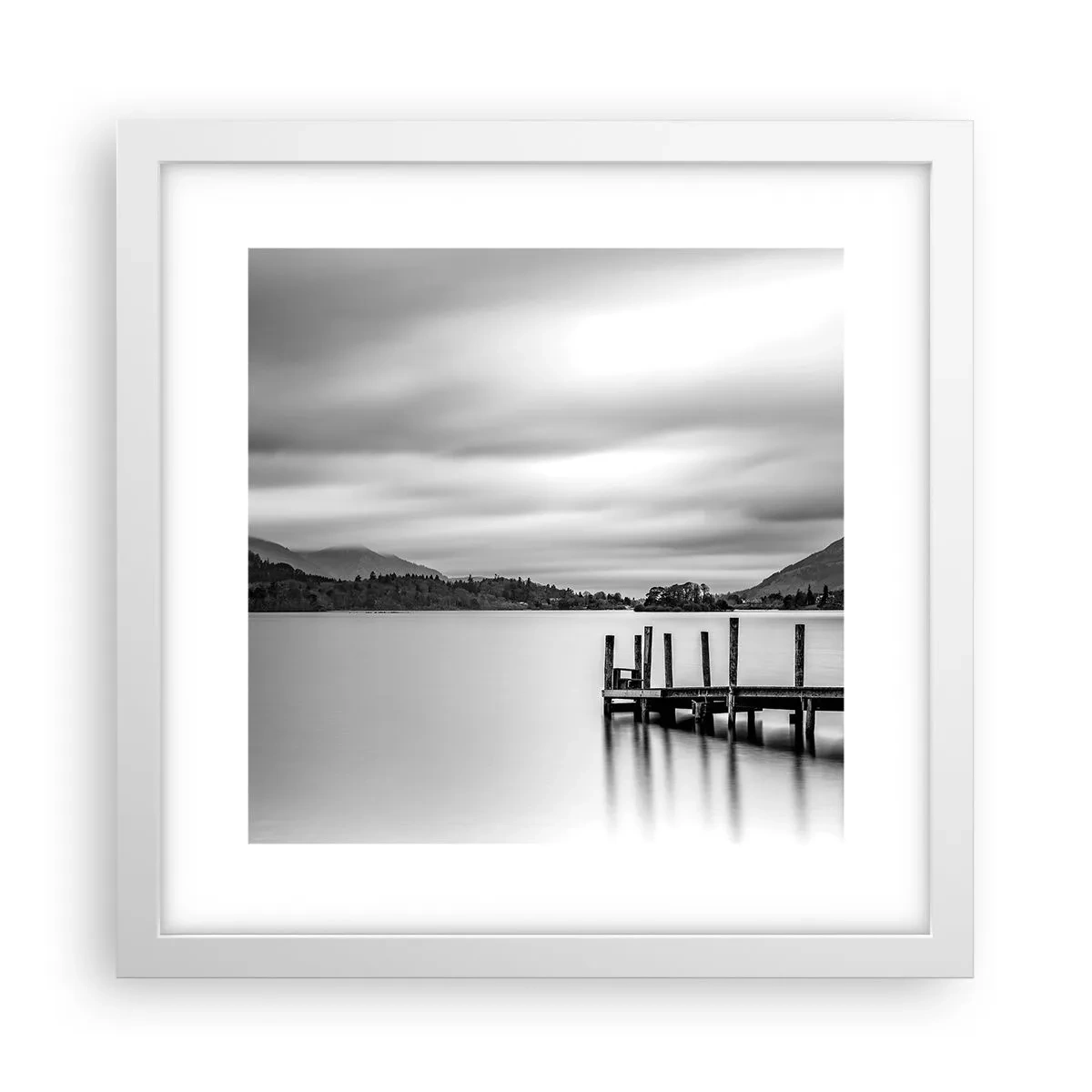 Affiche dans un cadre blanc - Poster - Douceur et force - 30x30 cm