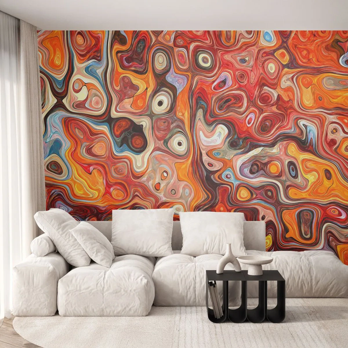 Papier Peint Photo Standard Eco - Si les noix fondaient dans du miel - Abstraction, Morceau, Modèle moderne - 200x140 cm