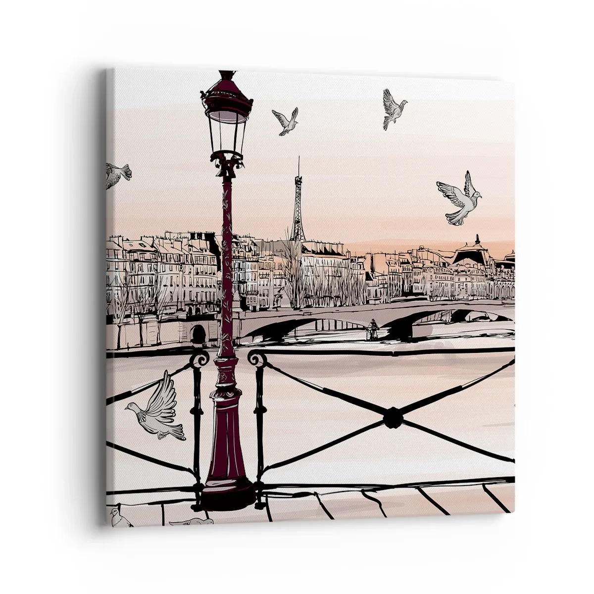 Impression sur toile - Image sur toile - Sur les toits de Paris - 40x40 cm