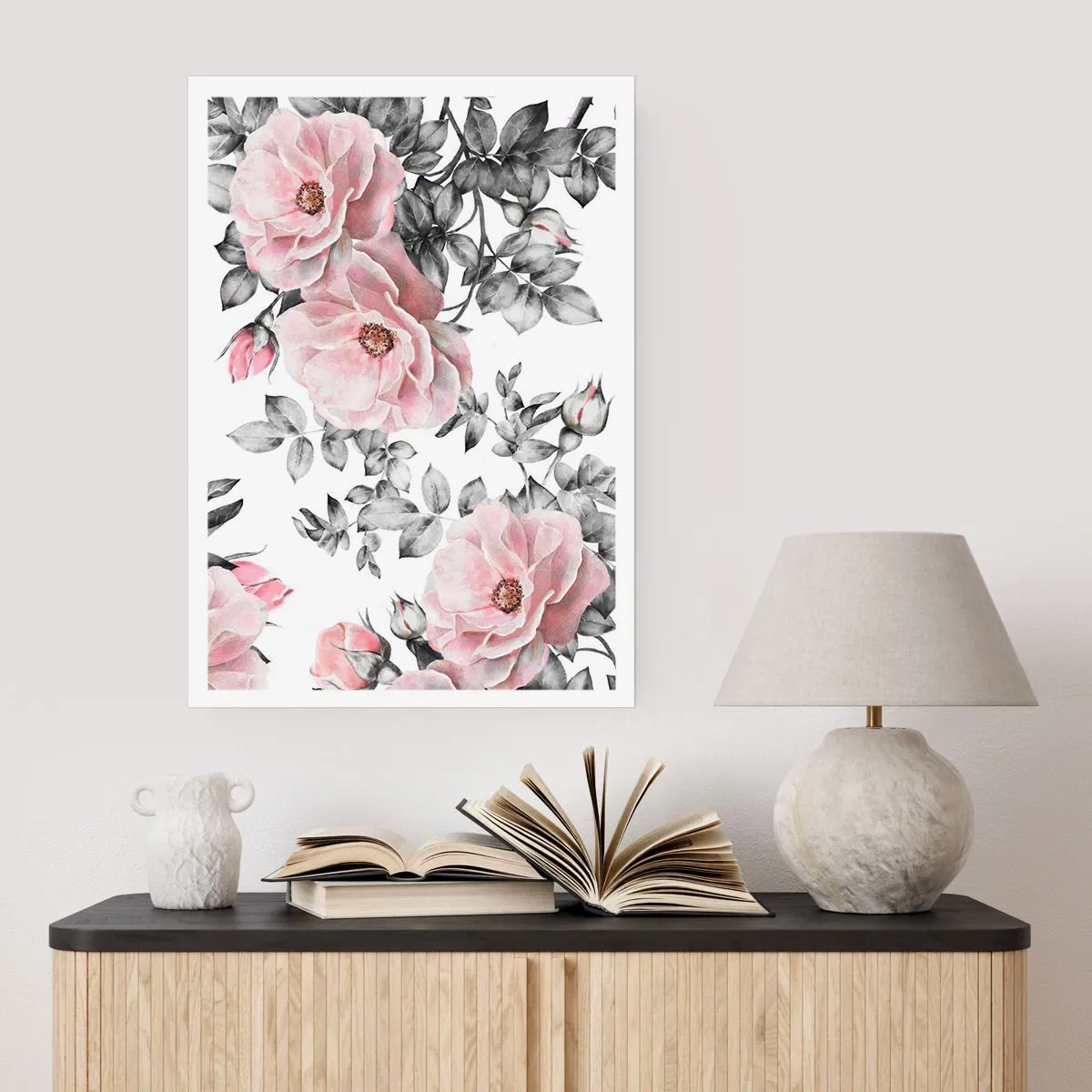 Affiche - Poster - Se perdre dans les fleurs des roses - 70x100 cm