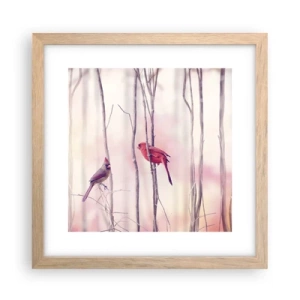 Affiche dans un chêne clair - Poster - Conte de la forêt rose - 30x30 cm