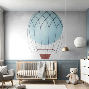 Papier Peint Photo Standard Eco - Entièrement dans les nuages - Enfants, Ballon, Minimalisme - 200x140 cm