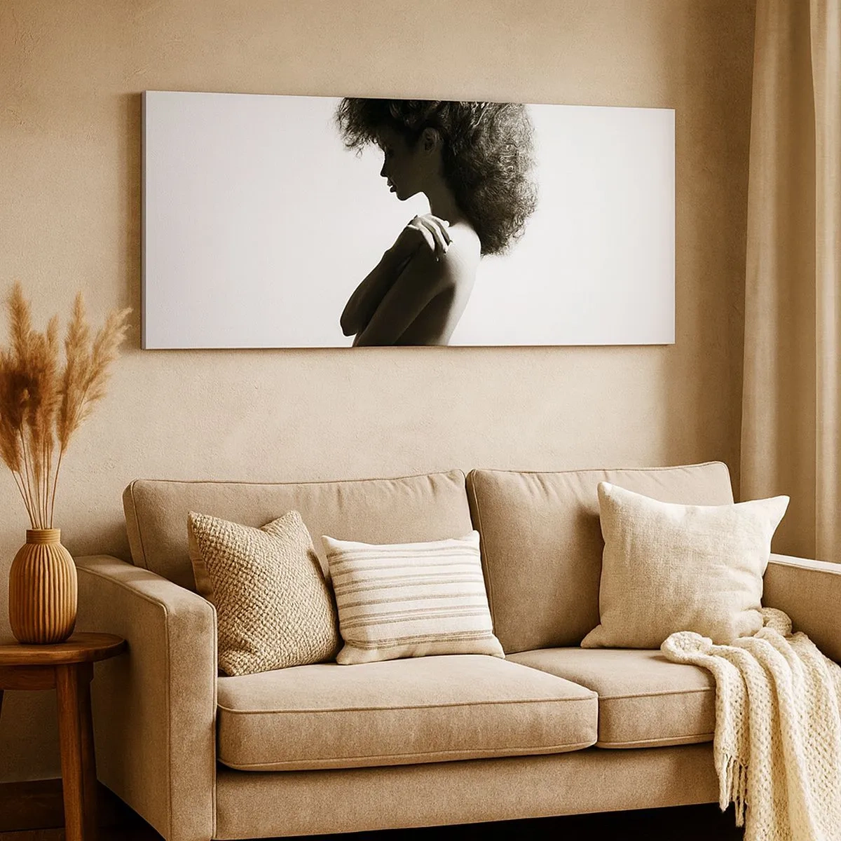 Impression sur toile - Image sur toile - Comme une fleur au bout d'une fine tige - 100x40 cm