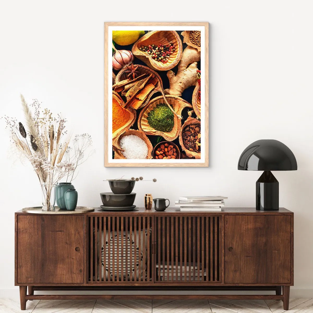 Affiche dans un chêne clair - Poster - Prends ce que tu veux - 40x50 cm