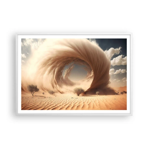 Affiche dans un cadre blanc - Poster - Portail ouvert - 100x70 cm