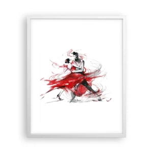 Affiche dans un cadre blanc - Poster - Tango - le rythme de la passion - 40x50 cm