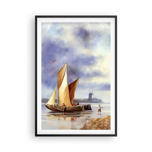 Affiche dans un cadre noir - Poster - Retour de marin - 61x91 cm