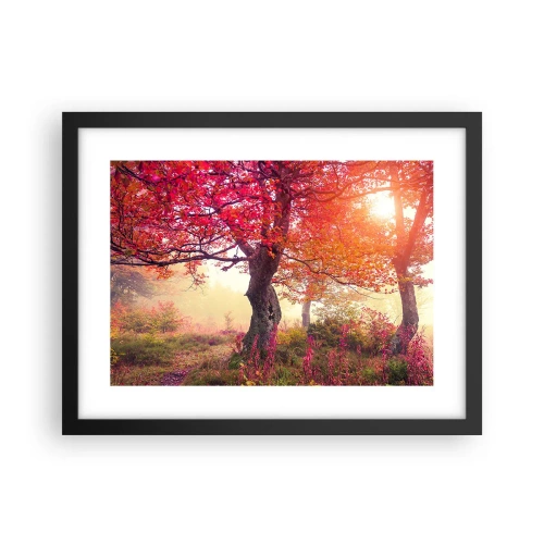 Affiche dans un cadre noir - Poster - Frénésie de floraison - 40x30 cm