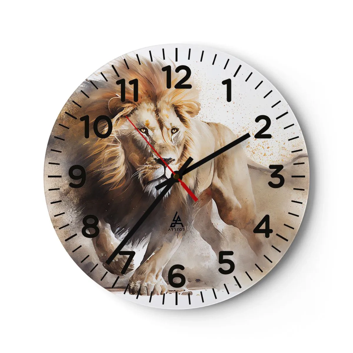 Horloge murale - Pendule murale - Le roi bougea - 30x30 cm