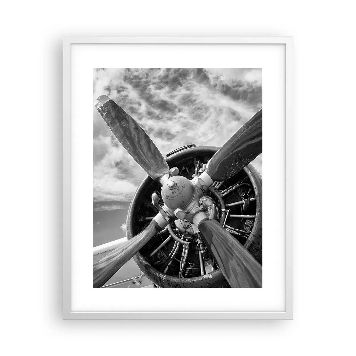 Affiche dans un cadre blanc - Poster - Dompteur de ciel - 40x50 cm