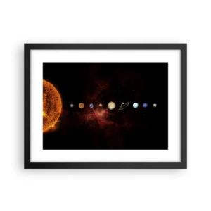 Affiche dans un cadre noir - Poster - Notre quartier - 40x30 cm