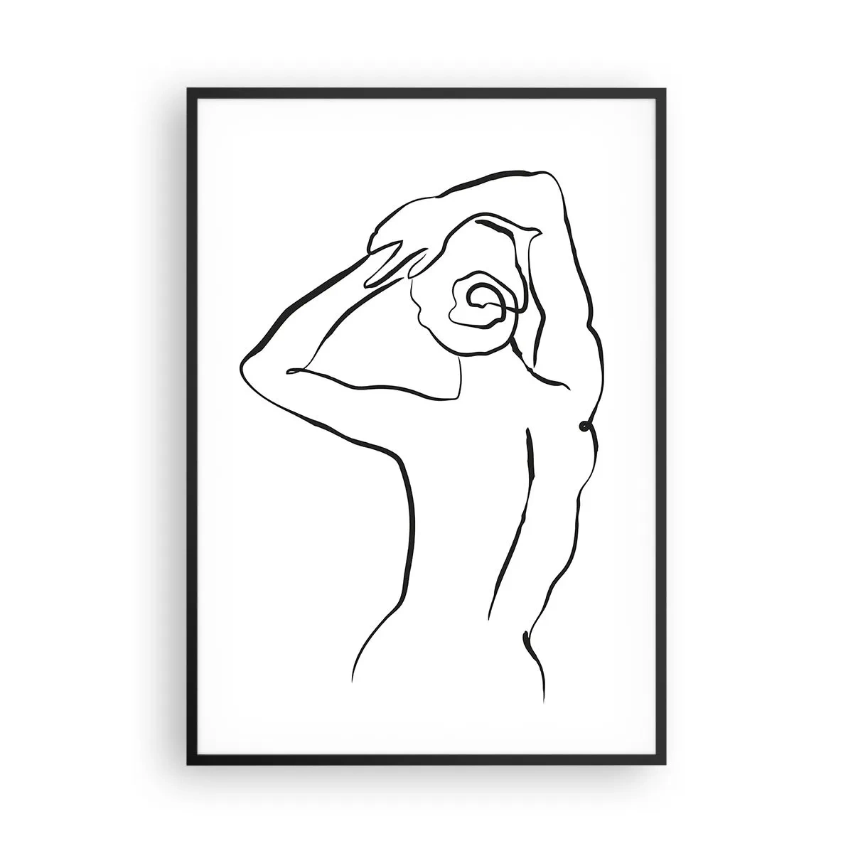 Affiche dans un cadre noir - Poster - Action matinale - 70x100 cm