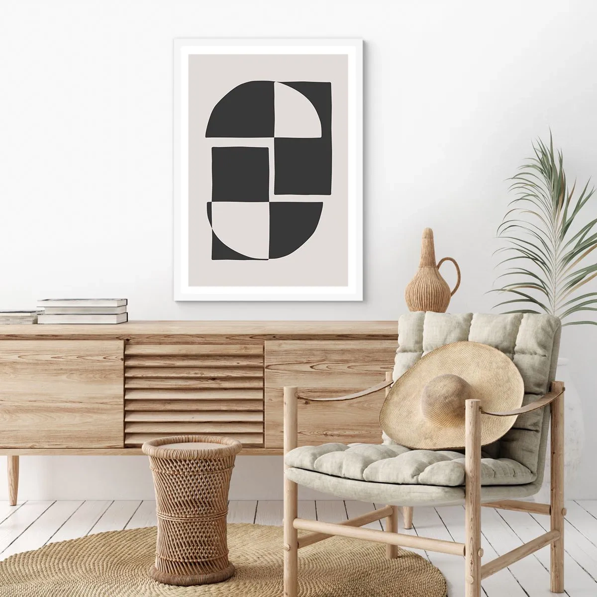 Affiche dans un cadre blanc - Poster - Antithèse - Synthèse - 50x70 cm