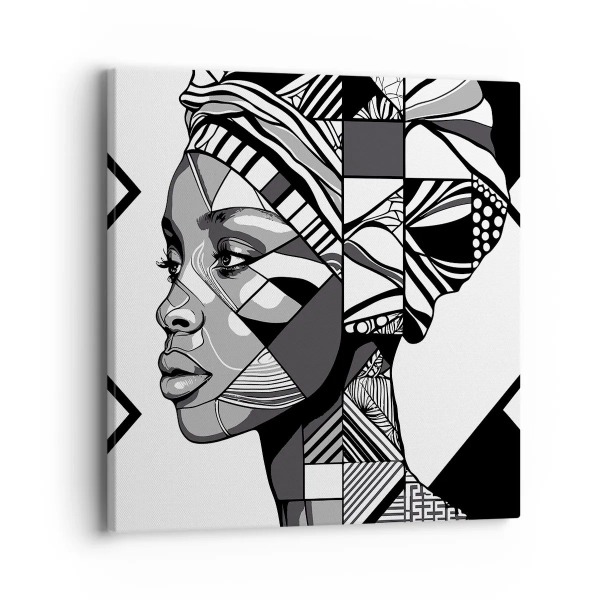 Impression sur toile - Image sur toile - Portrait ethnique - 40x40 cm