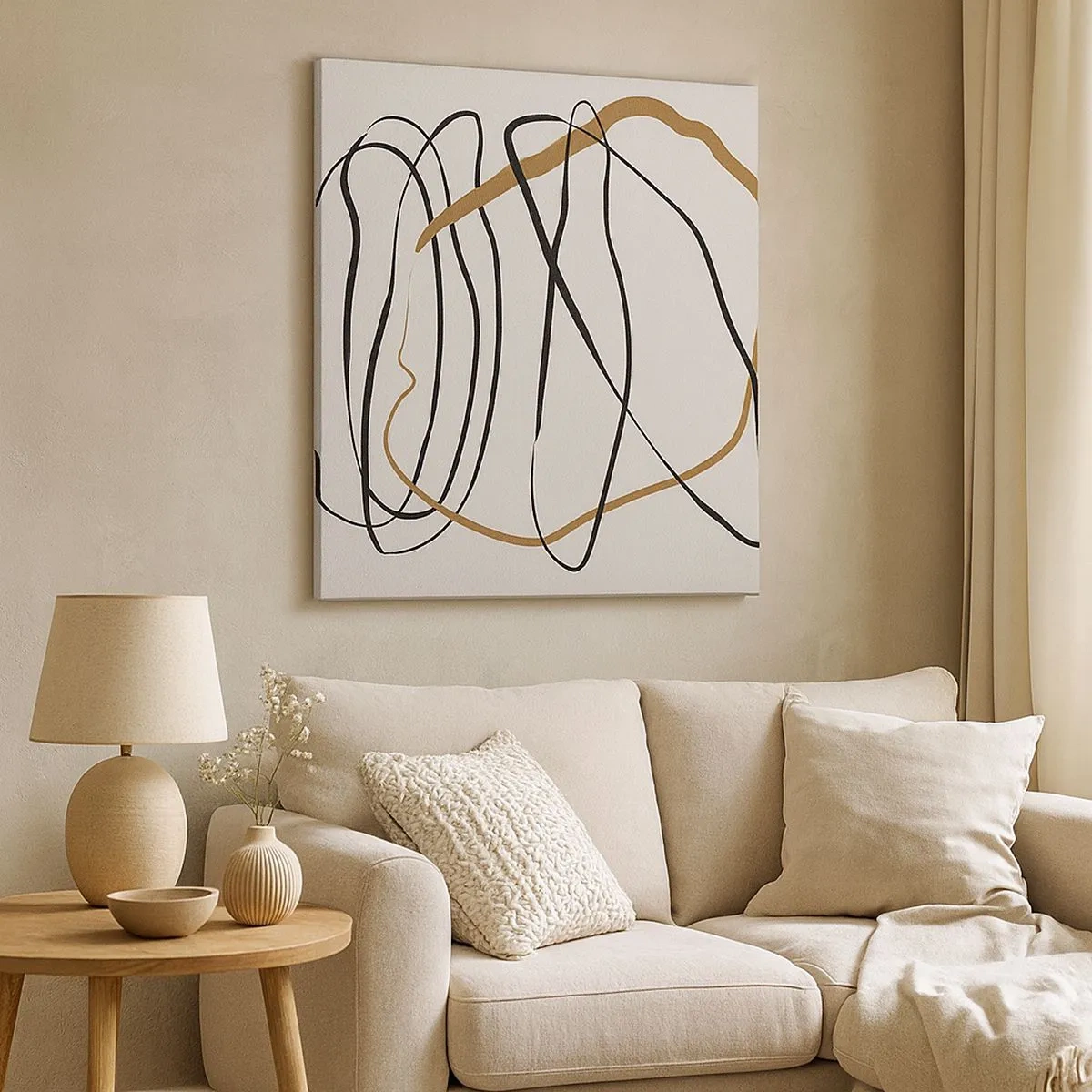 Impression sur toile - Image sur toile - Composition – danse en boucle - 30x30 cm