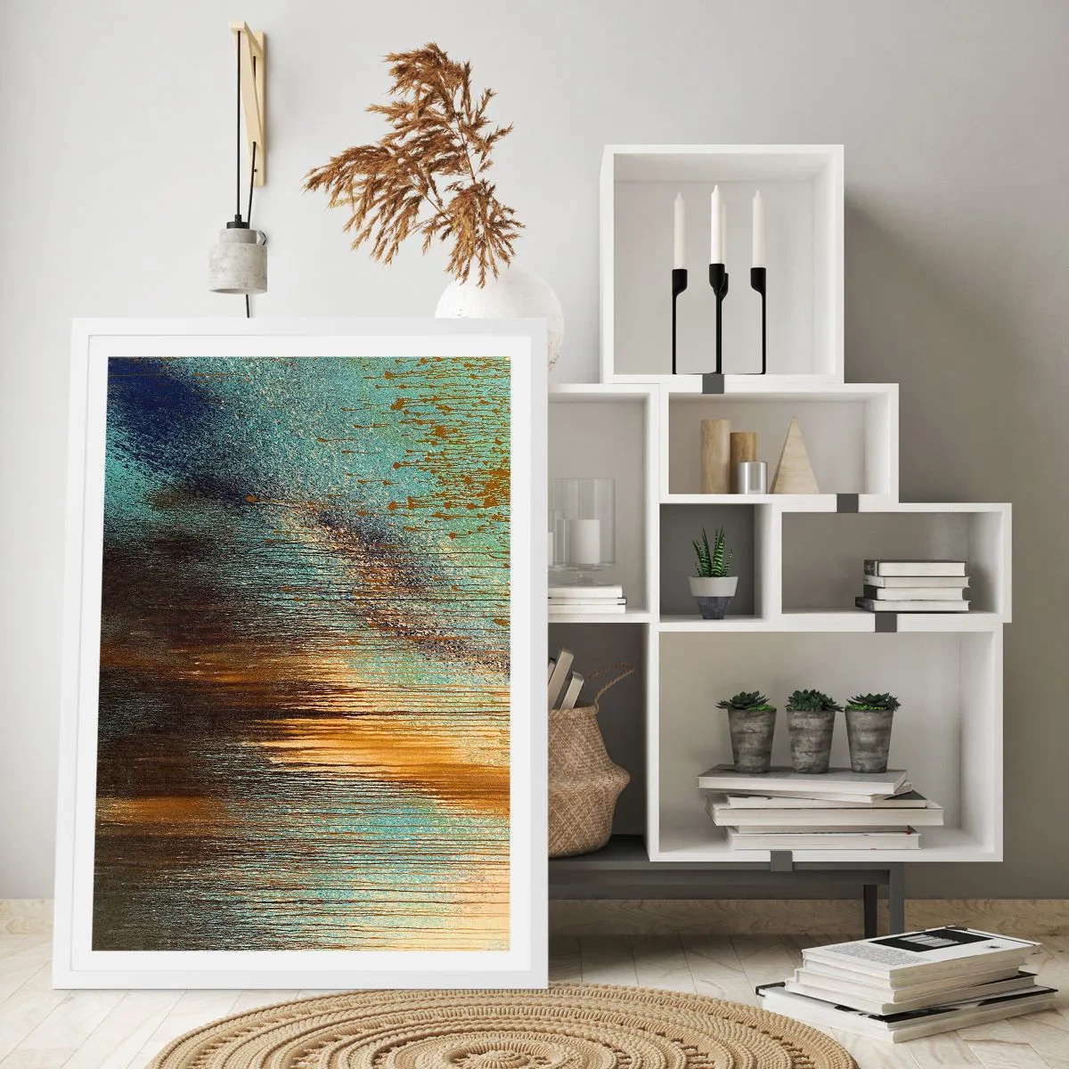 Affiche dans un cadre blanc - Poster - Une composition de couleirs non fortuite - 50x70 cm