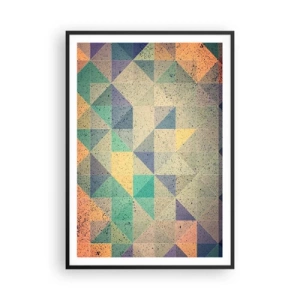Affiche dans un cadre noir - Poster - République des triangles - 70x100 cm