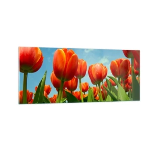 Impression sur verre - Image sur verre - A part le ciel bleu, ils n'ont besoin de rien dans leur vie - 100x40 cm