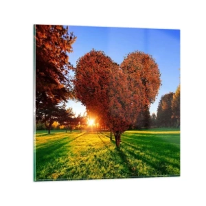 Impression sur verre - Image sur verre - Et comment ne pas aimer tomber - 40x40 cm