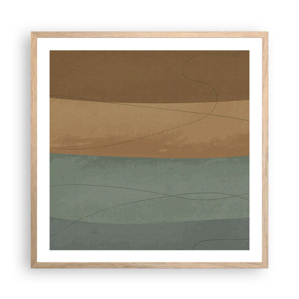 Affiche dans un chêne clair - Poster - Composition horizontale - 60x60 cm