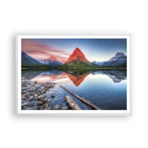 Affiche dans un cadre blanc - Poster - Chaleur et fraicheur - 100x70 cm