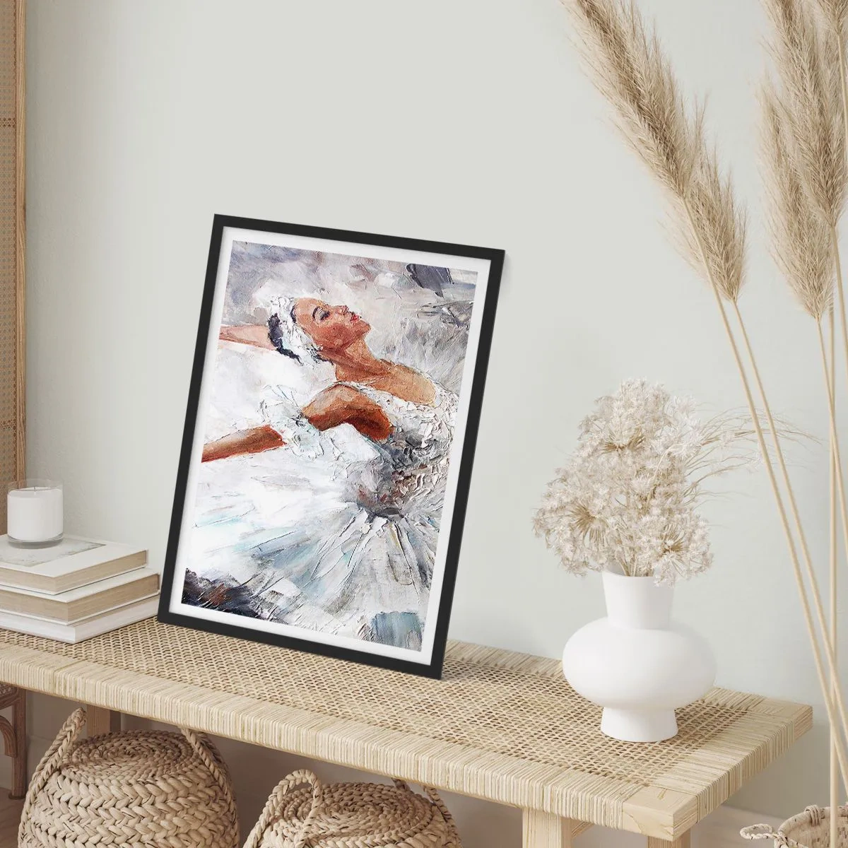 Affiche dans un cadre noir - Poster - Délicat et léger comme du tulle - 70x100 cm