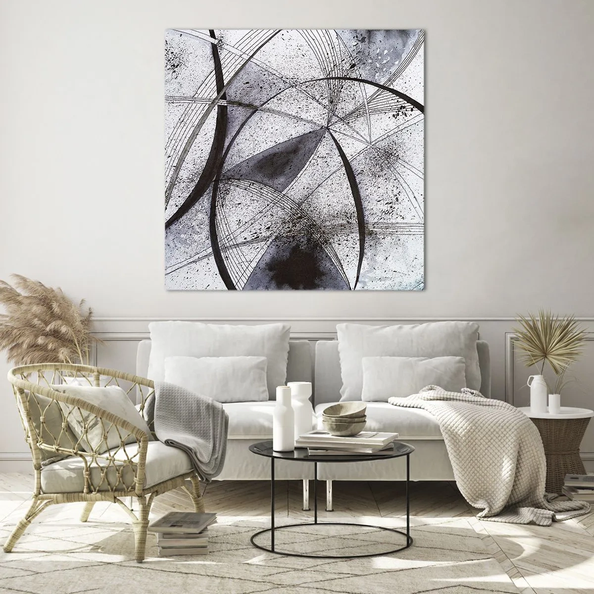 Impression sur verre - Image sur verre - Fantaisie futuriste - 30x30 cm