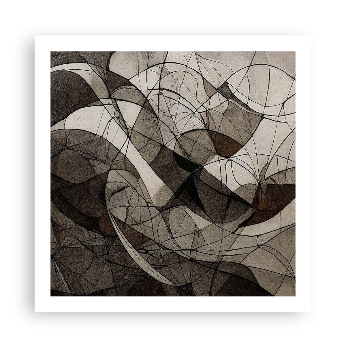 Affiche - Poster - Circulation des couleurs de la terre - 60x60 cm