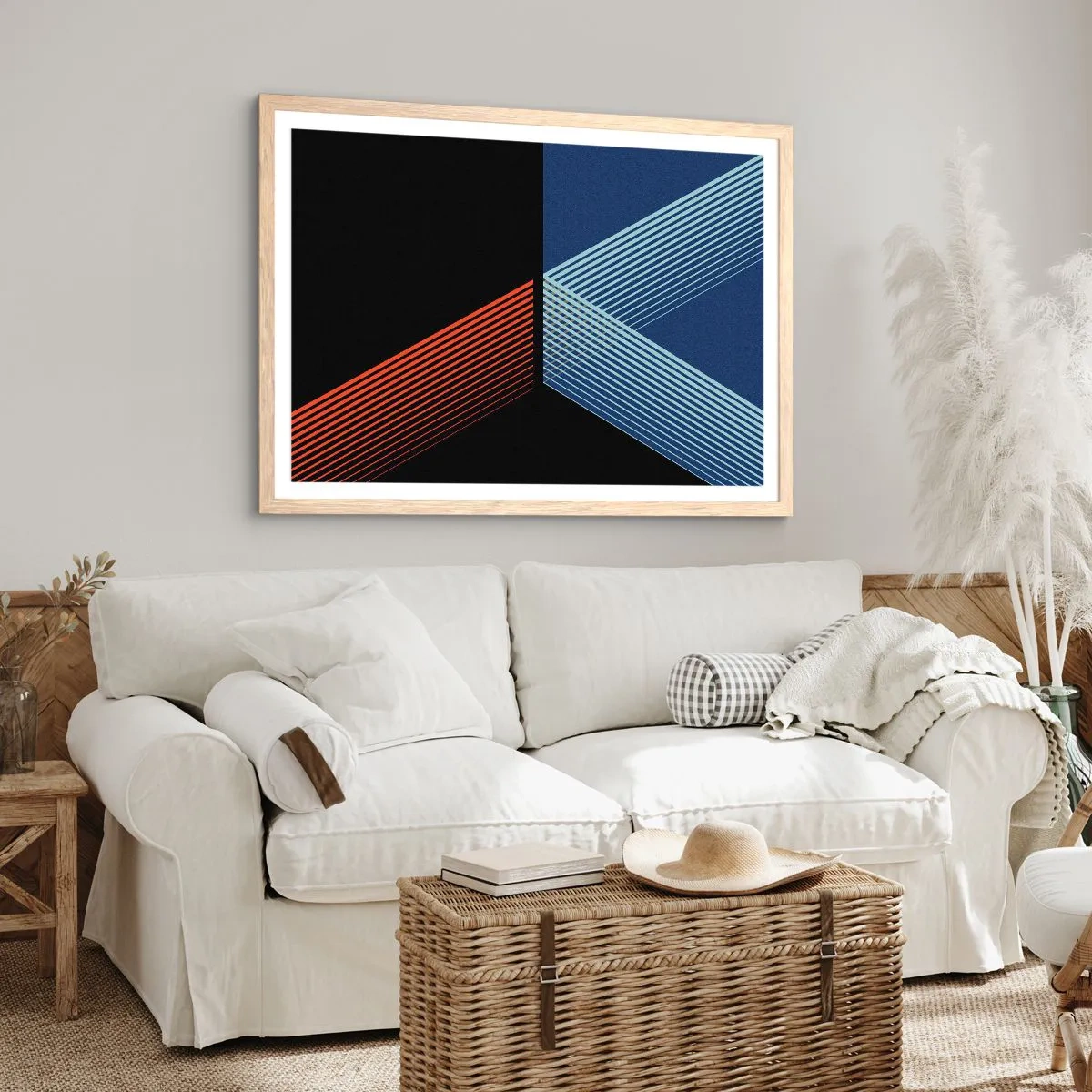 Affiche dans un chêne clair - Poster - Histoire simple - 100x70 cm