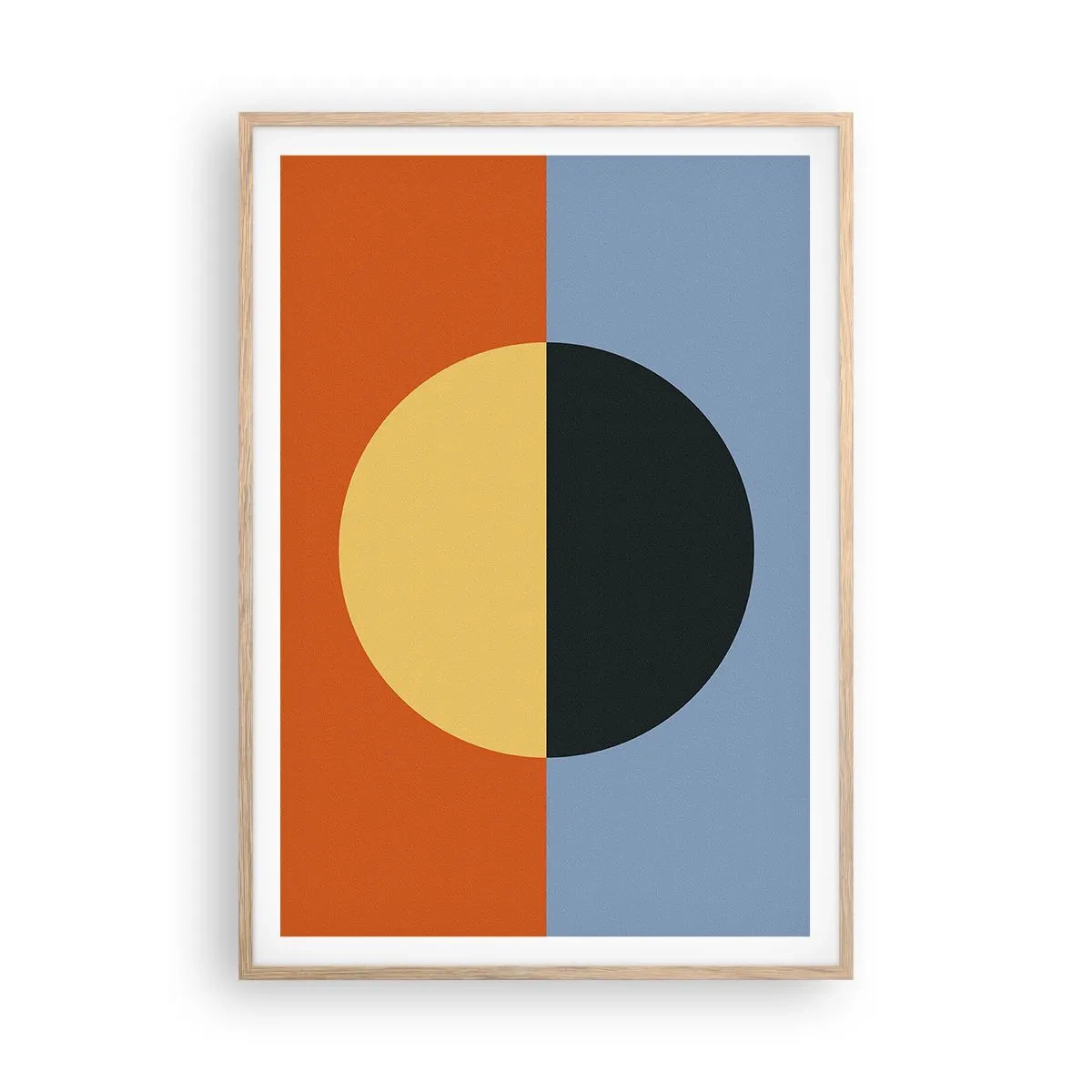 Affiche dans un chêne clair - Poster - Composition de chaleur et de fraîcheur - 70x100 cm