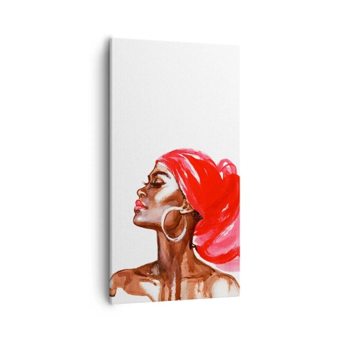 Impression sur toile - Image sur toile - "Les cheveux dans le vent" - 55x100 cm