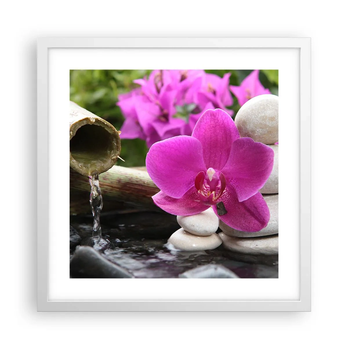 Affiche dans un cadre blanc - Poster - Tu te reposes déjà - 40x40 cm