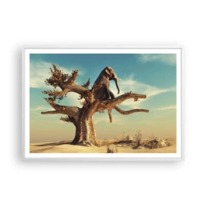 Affiche dans un cadre blanc - Poster - Nouveau point de vue - 100x70 cm