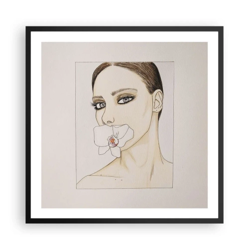 Affiche dans un cadre noir - Poster - Symbole de l'élégance et de la beauté - 60x60 cm