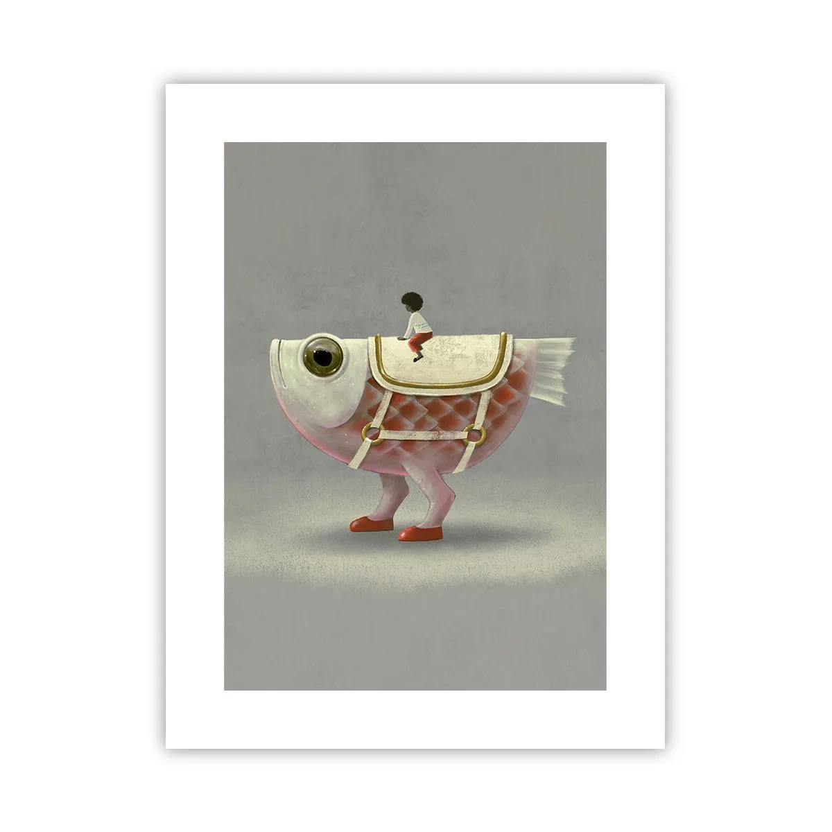 Affiche - Poster - Le cavalier poisson - 30x40 cm