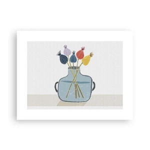 Affiche - Poster - Comme s'il avait semé des graines de pavot - 40x30 cm