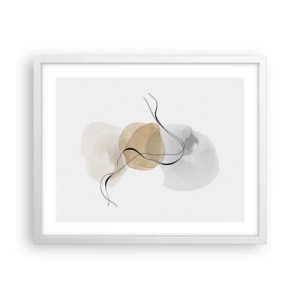 Affiche dans un cadre blanc - Poster - Perles d'air - 50x40 cm