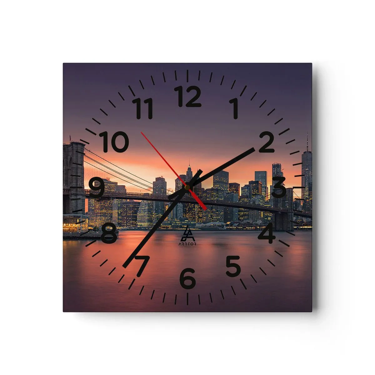 Horloge murale - Pendule murale - Immergé dans le silence lilas - 30x30 cm