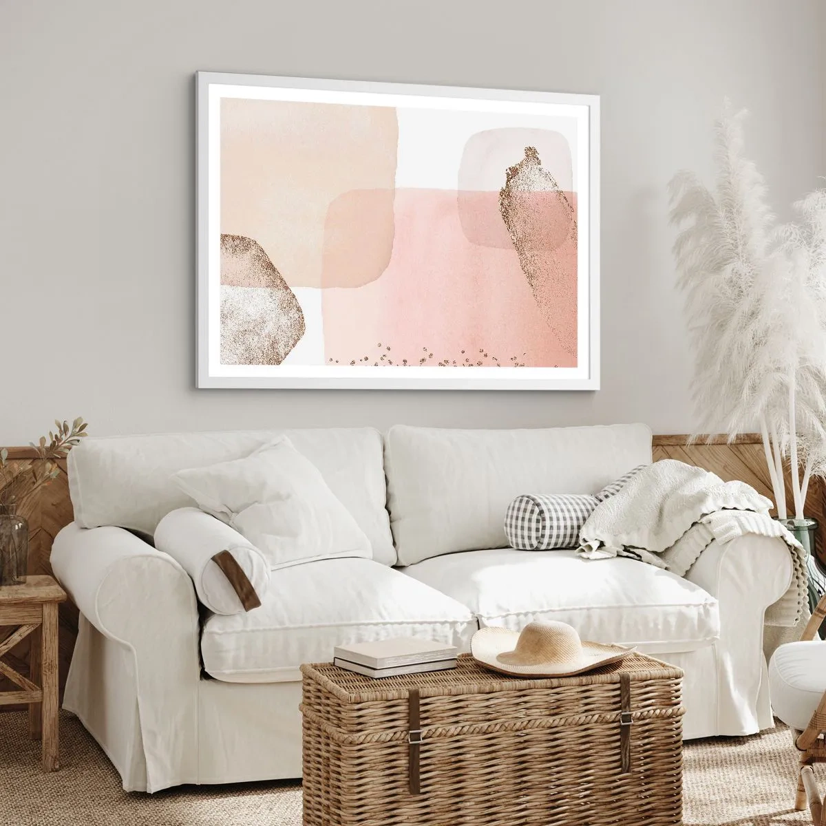 Affiche dans un cadre blanc - Poster - Regard à travers la couleur - 100x70 cm