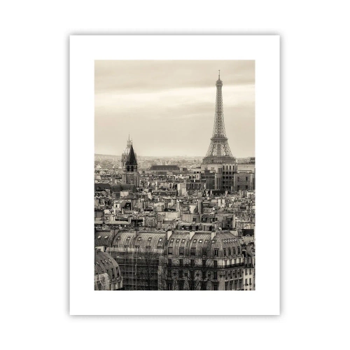 Affiche - Poster - Sur les toits de Paris - 30x40 cm