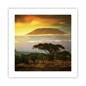 Affiche - Poster - Un rêve de voyageur - 40x40 cm