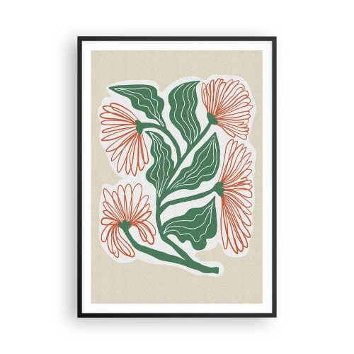 Affiche dans un cadre noir - Poster - Folk et moderne - 70x100 cm
