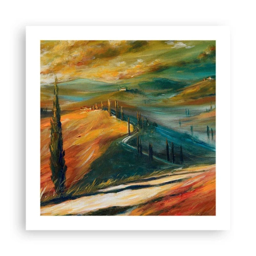 Affiche - Poster - paysage toscan - 50x50 cm