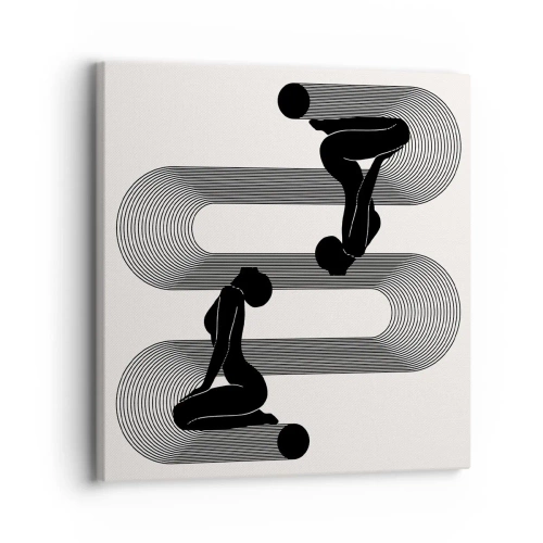 Impression sur toile - Image sur toile - Symétrie sensuelle - 30x30 cm