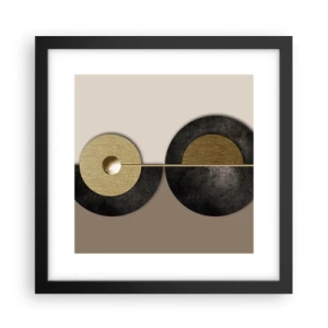 Affiche dans un cadre noir - Poster - Variations autour du cercle - 30x30 cm