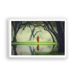 Affiche dans un cadre blanc - Poster - En route vers l'illumination - 91x61 cm