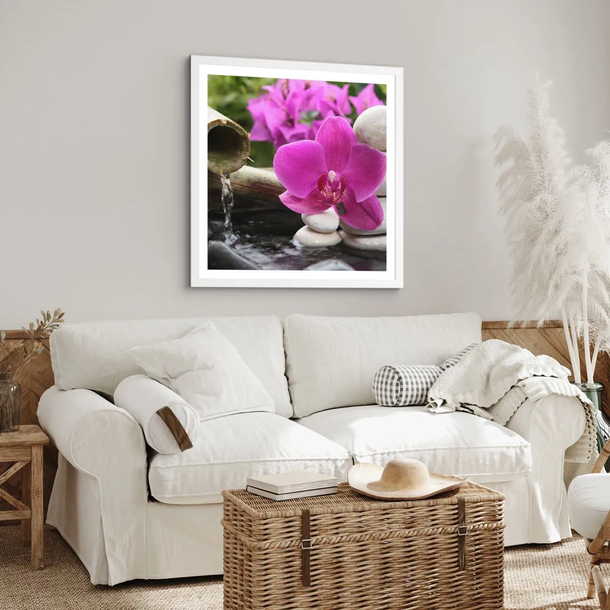 Affiche dans un cadre blanc - Poster - Tu te reposes déjà - 60x60 cm