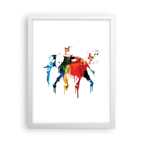 Affiche dans un cadre blanc - Poster - Tout le monde peut danser - 30x40 cm