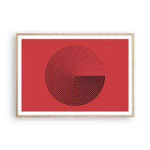 Affiche dans un chêne clair - Poster - Mouvement circulaire - 100x70 cm